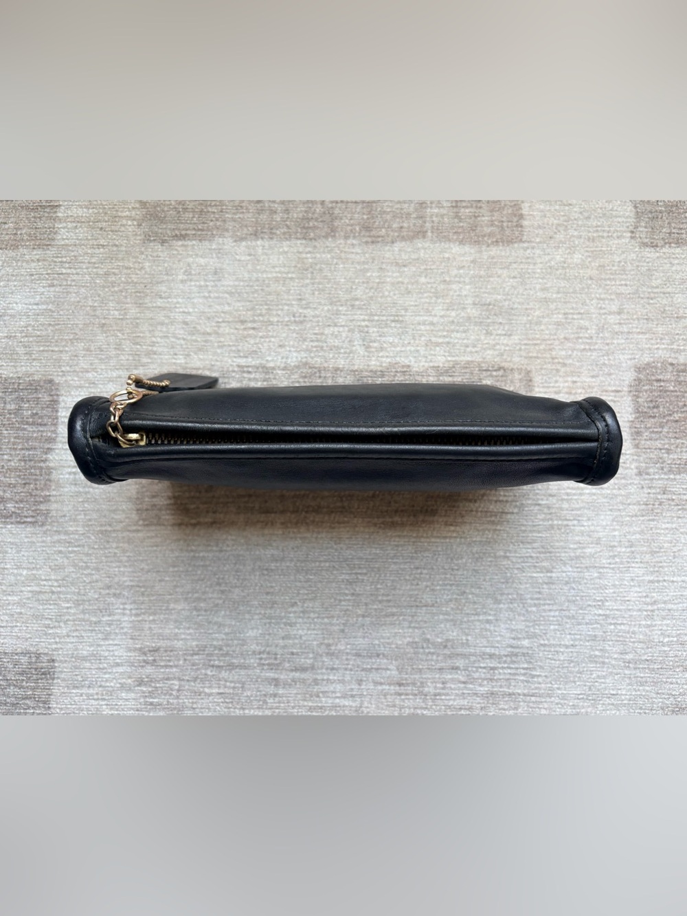 COACH Vintage Chunky Case Black Leather Cosmetic Makeup Travel Utility Case 7165 - Picture 5 of 10